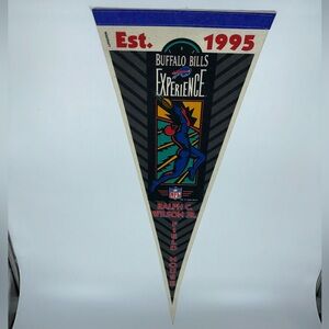 Vintage 1995 NFL Buffalo Bills Experience Wincraft Football Pennant Flag Banner